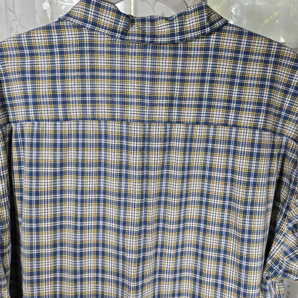 Structure‎ Plaid Short Sleeve Button Up Men’s Large 90s Y2K Plaid Button-Up - Picture 6 of 9